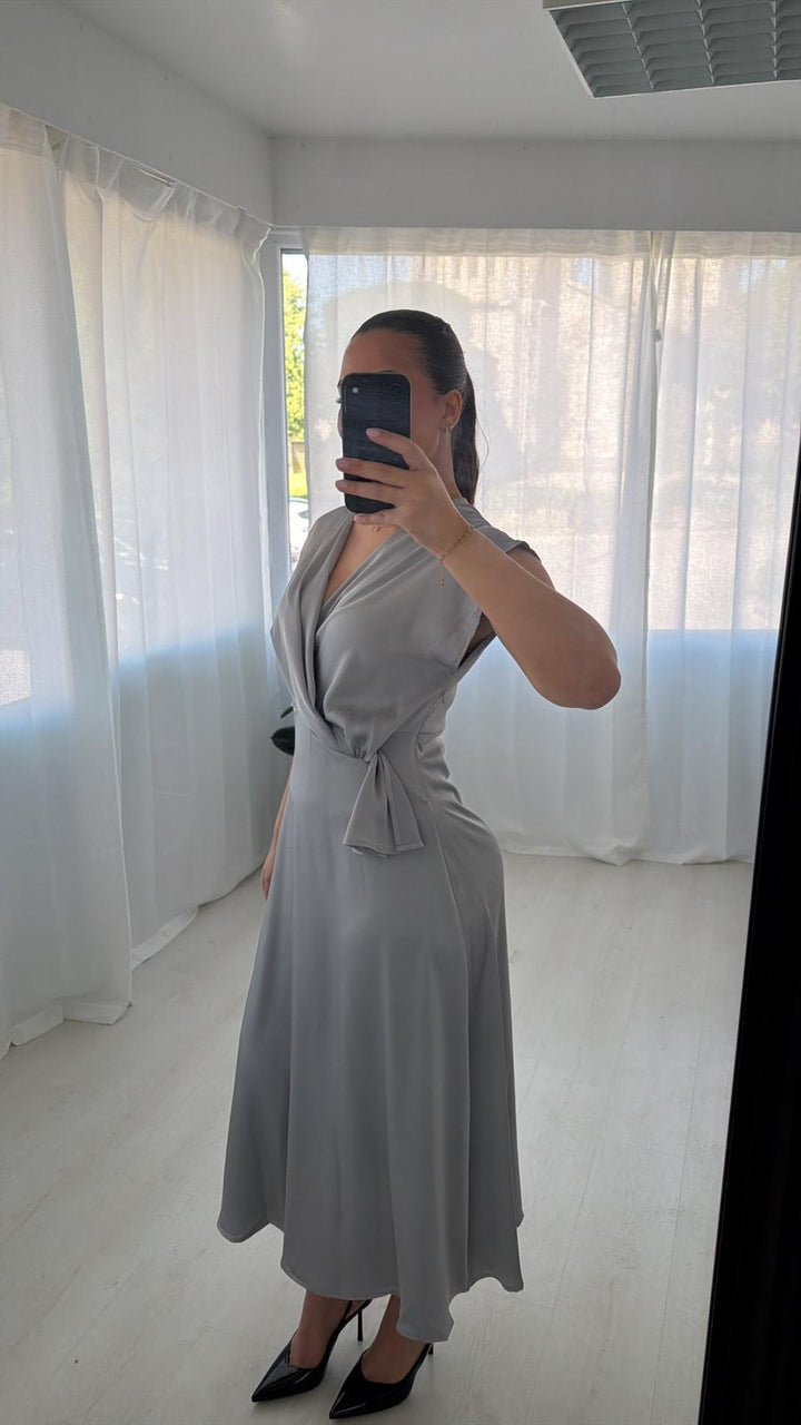 Robe chic fluide grise