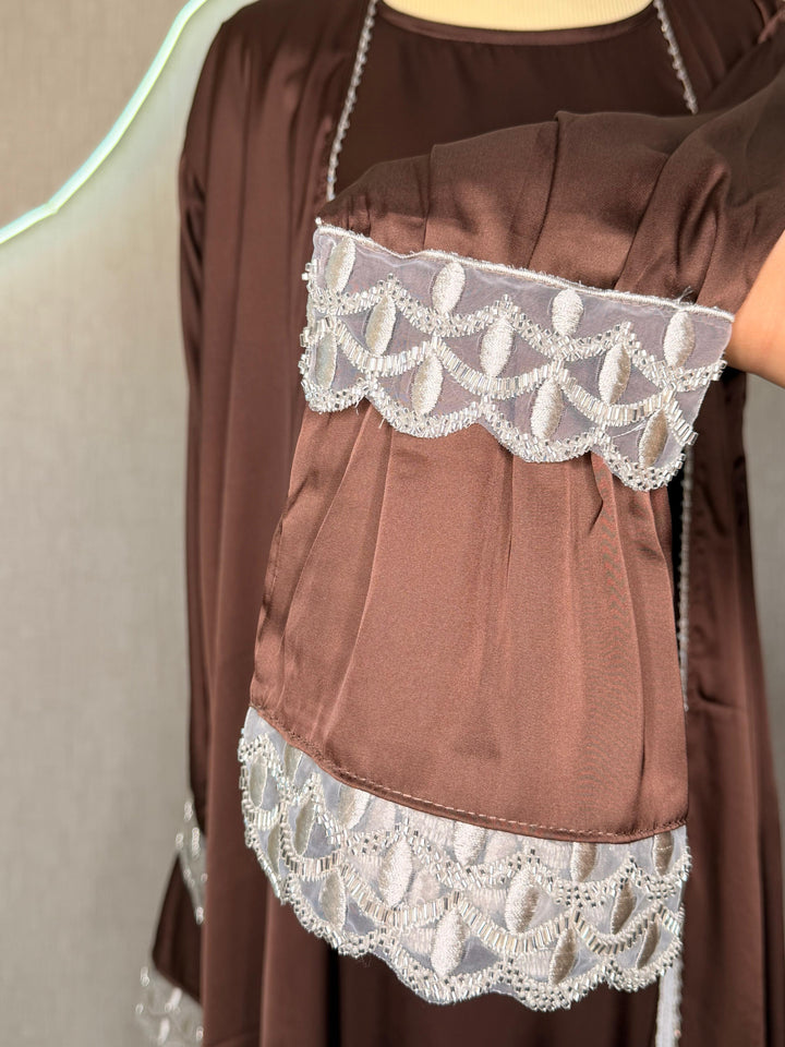 Abaya élégante marron