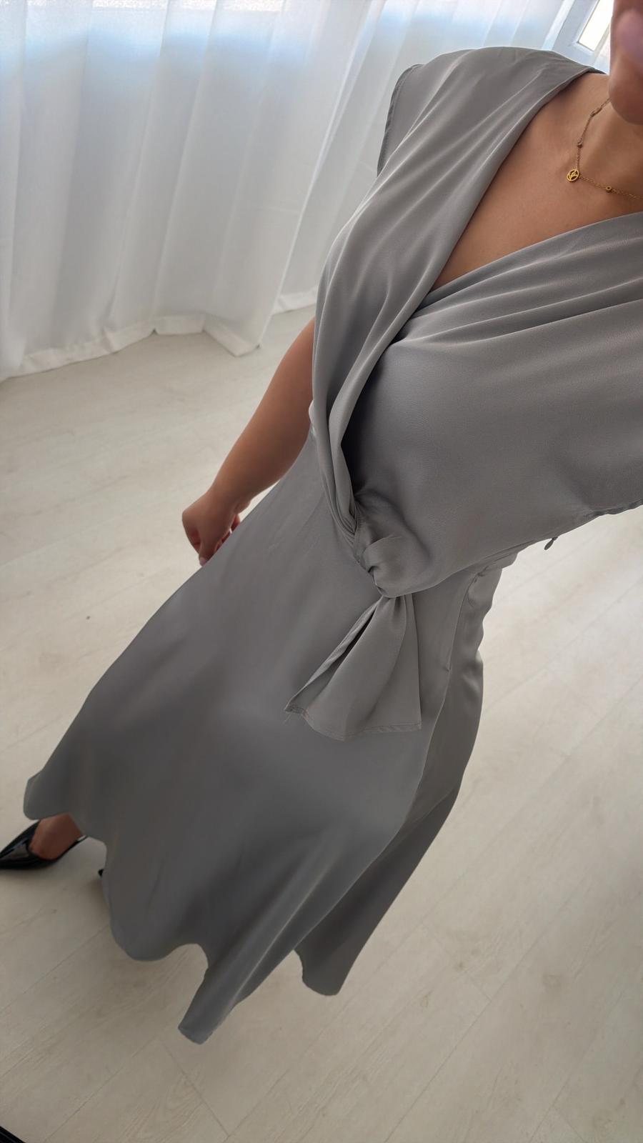 Robe chic fluide grise