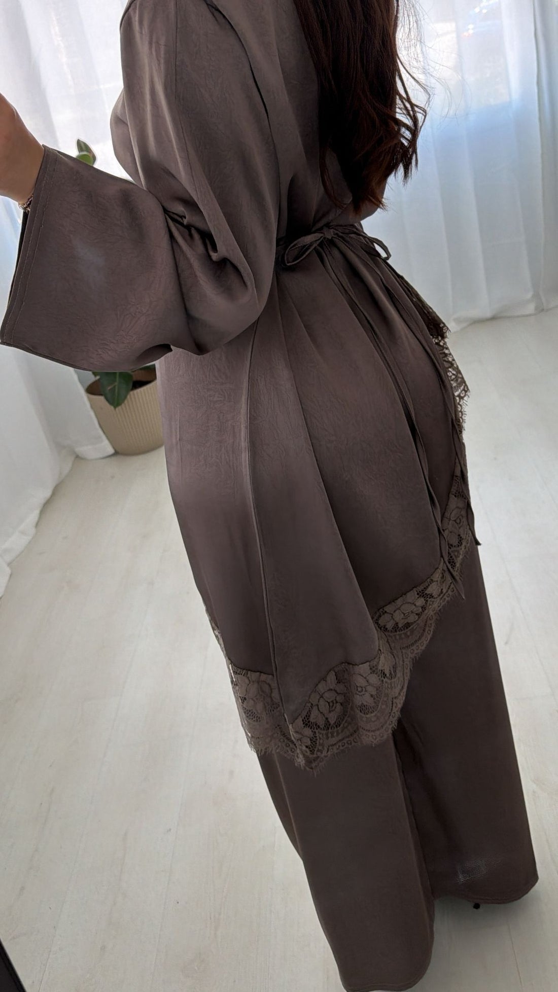 Ensemble satin dentelle
