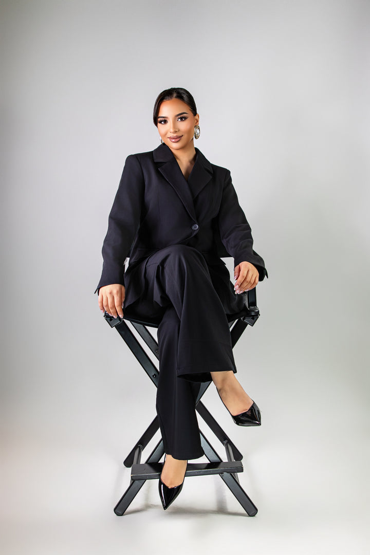 Ensemble blazer et pantalon noir